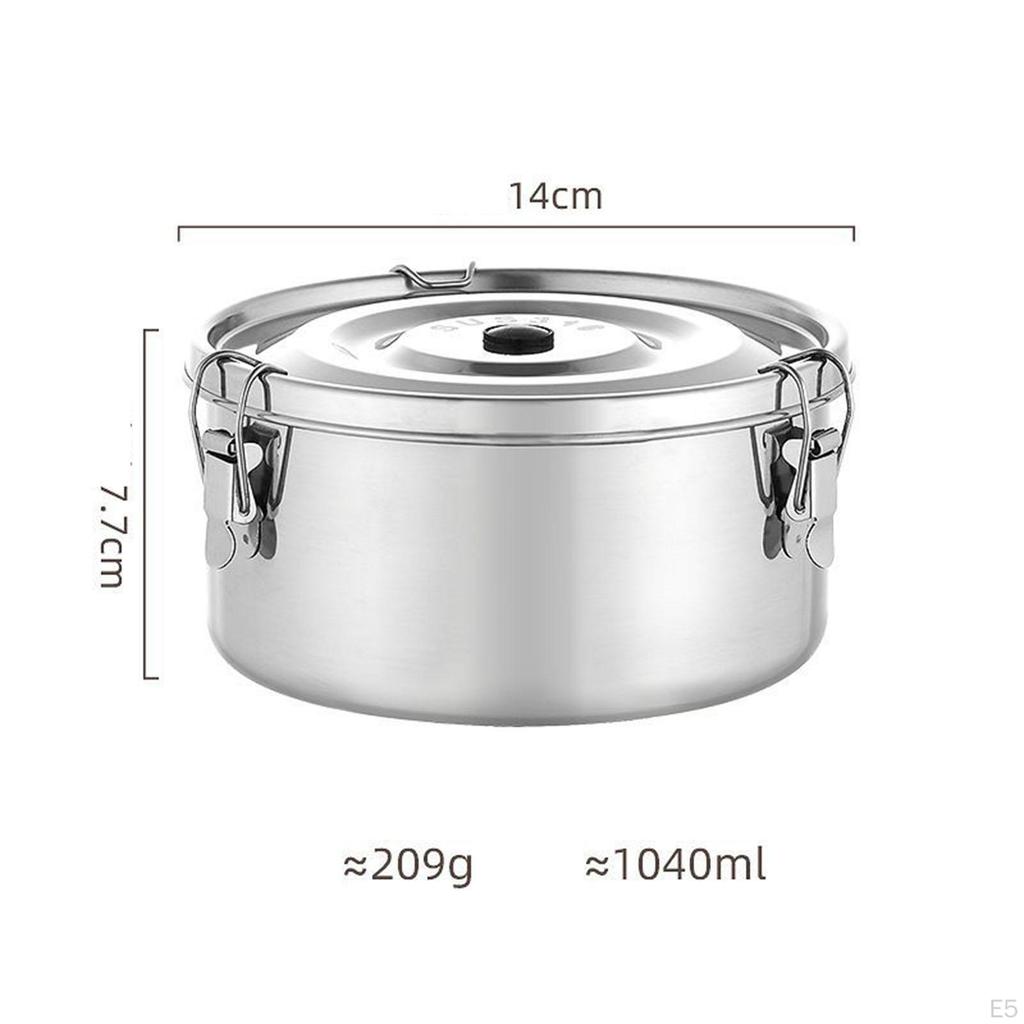 Fruit Lunch Box Food Storage Container Sturdy Space Saving Outdoor Picnic Round Bowl for Kids