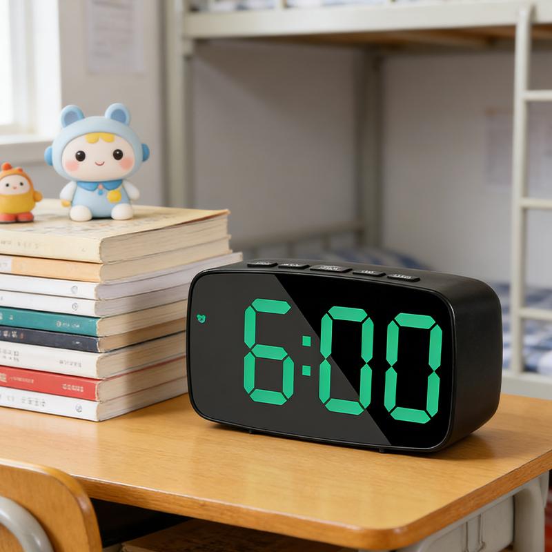 Led Mini Mirror Alarm Clock Electronic Digital Alarm Clock Digital Table Clock Room Desk Decorating Smart Small Tools Home