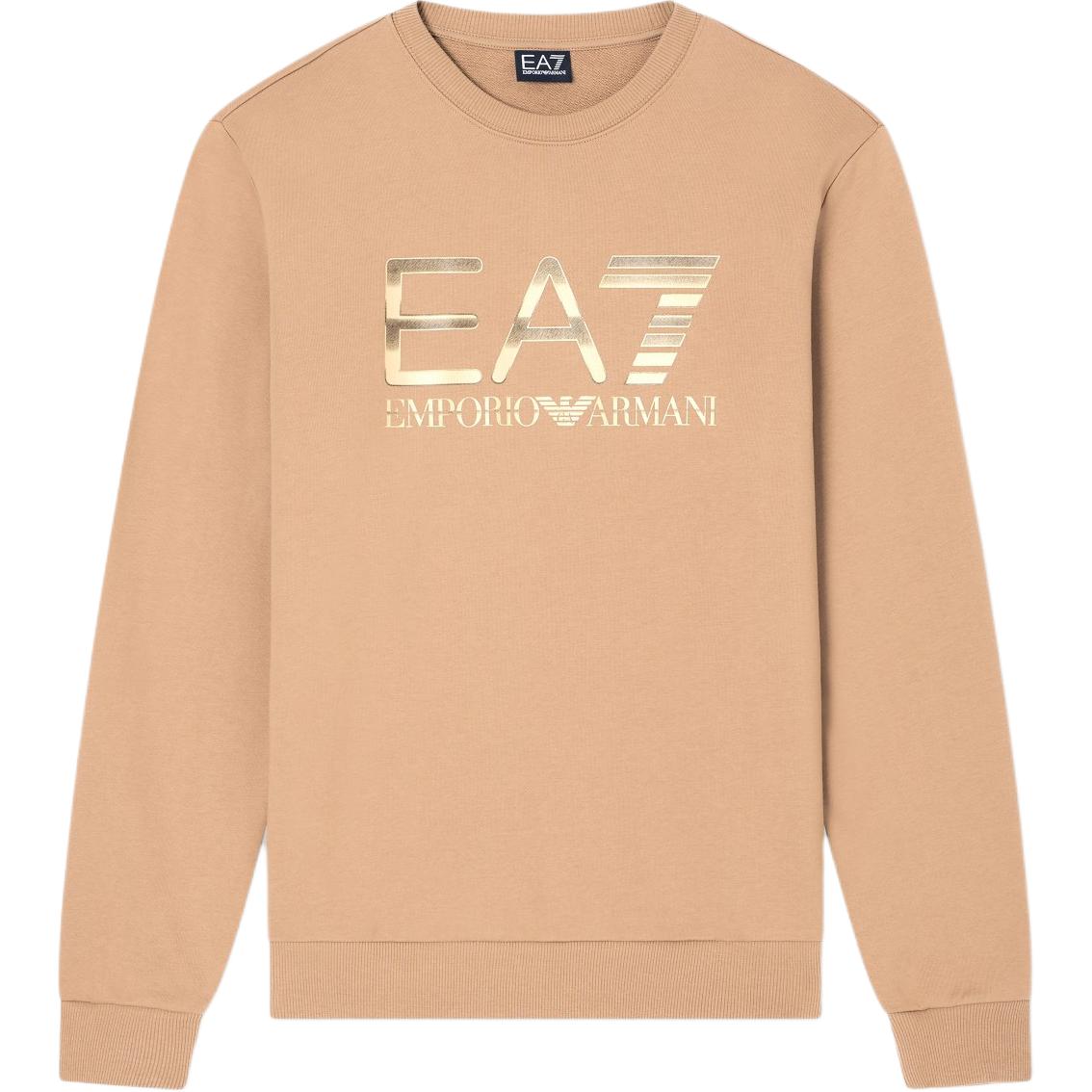 Emporio Armani EA7 FW25 Серия с логотипом Эластичный хлопковый свитшот с длинным рукавом и круглым вырезом Мужской свитшот 7M001191-AF17787-U6171 M