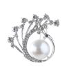 Vintage Peacock Alloy Diamond Brooch Female Pearl Brooch Anti-Light Pin Clothing Accessories