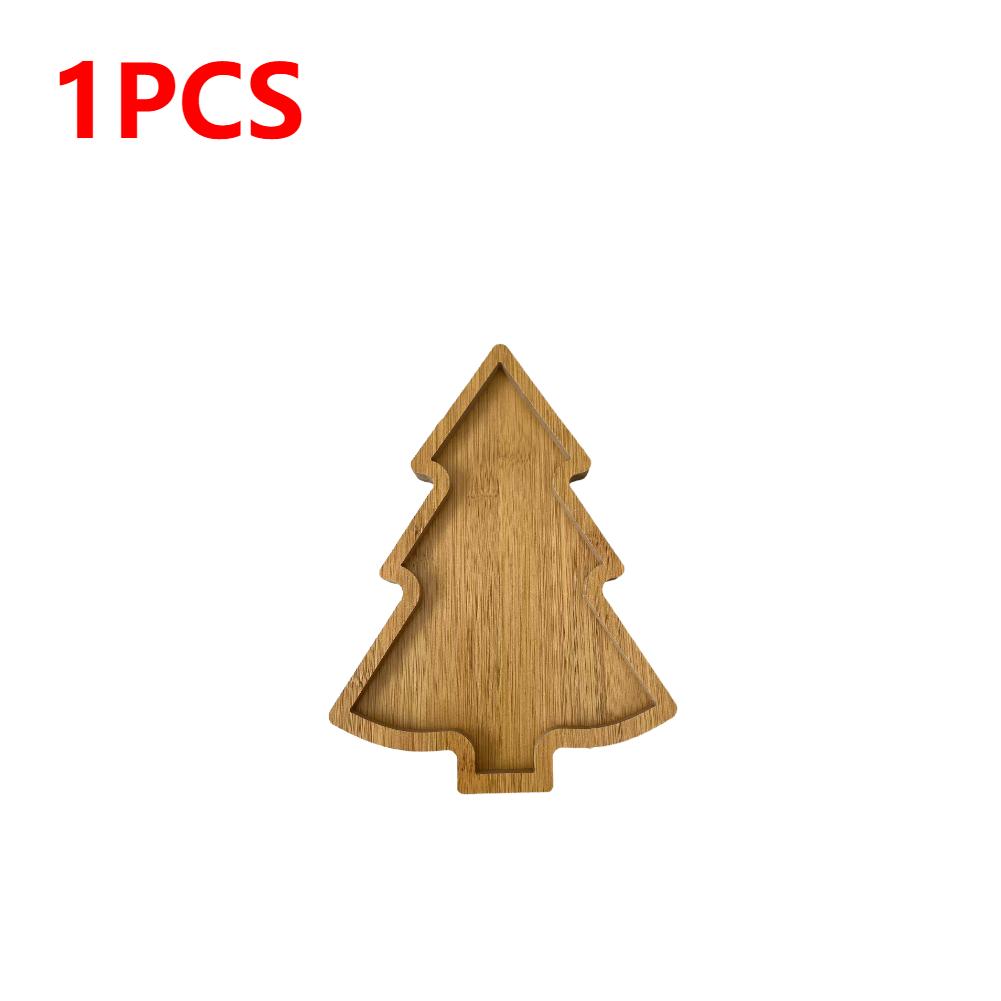 1-5 STÜCK Holz Weihnachtsgeschirr Charcuterie Restaurant Dessertbrett Weihnachtsbaum Tablett Teller für Essen Vorspeisen Desserts Snacks