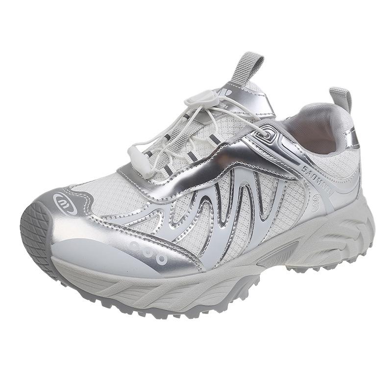 

Dad shoes women s ins tide super fire mesh drawstring thick sole heightening muffin showing small feet outdoor leisure sports women s shoes 35