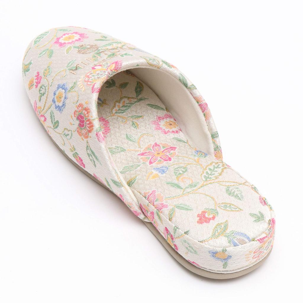Minton Basic Jacquard Haddon Hall Hanging Slippers (Ivory)