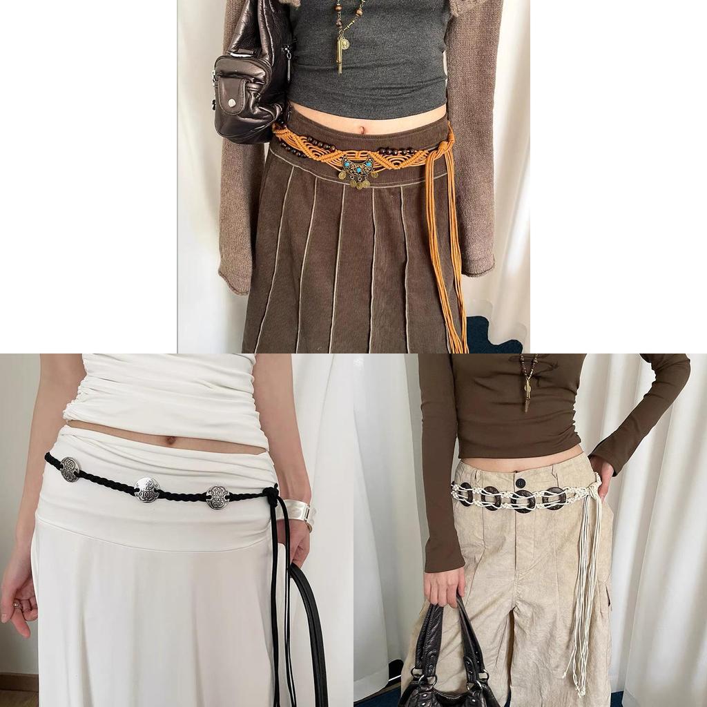 Bohemian Waist Belt For Women Pu Leather Vintage Corset Accessory For Dresses And Jeans