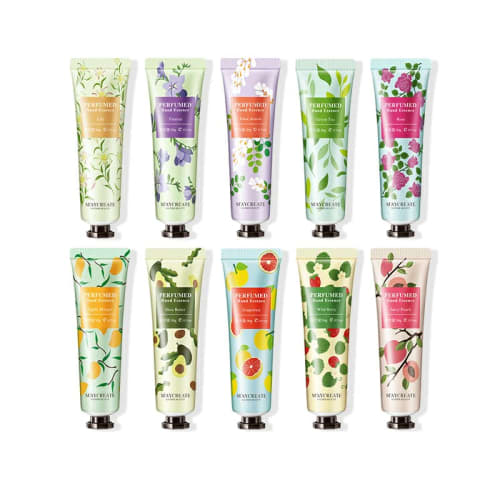 

YAYAMIYA Hand Cream, Hand Care for Dry Skin, Highly Moisturizing, 30g x 5 Bottles, 10 Scented Hand Creams, Suitable for Wet Work, Hand Beauty, Hand Ro