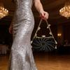 Fashion Ladies Sparkling Water Diamond Evening Bag With Lock Closure For Formal Events