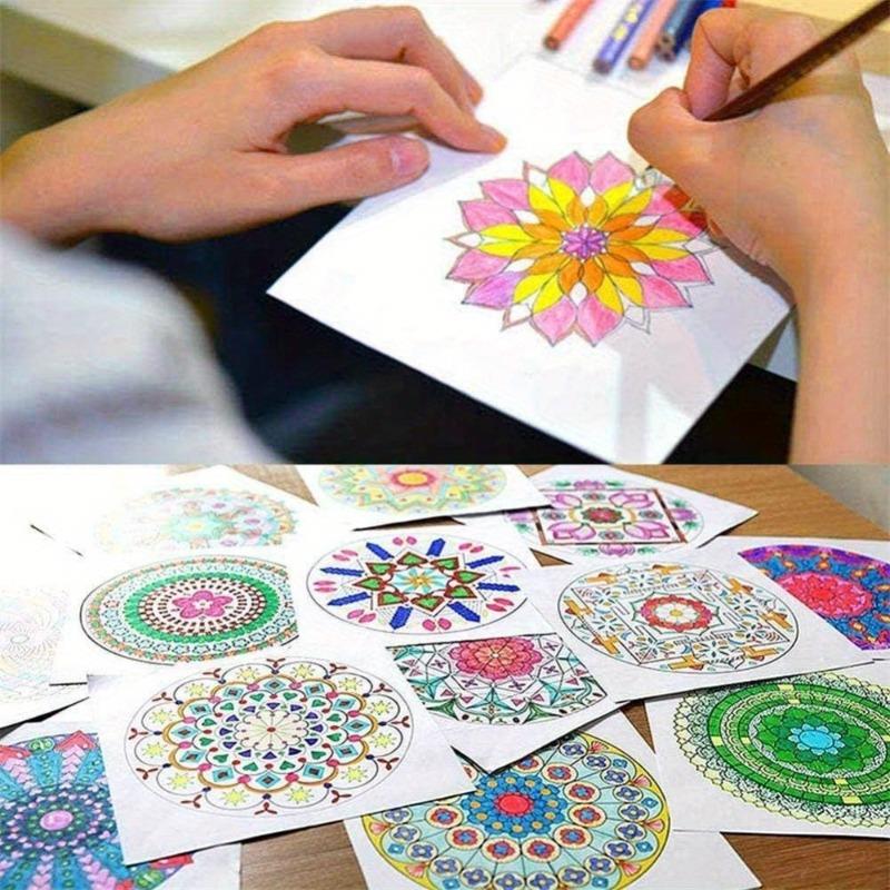12 Adet Mandala Boyama Şablonu Kendin Yap Yeniden Kullanılabilir Dekoratif Şablonlar Scrapbooking Tebrik Kartları El Sanatları Yapımı Sanat Malzemeleri