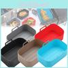 High-quality Rectangular Silicone Air Fryer Pan Foldable Non-slip Air Fryer Tray Multiple Colors