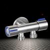 Stainless Steel Dual Control Valve G1/2 Outlet Shut Off Toilet Angle Valve  Bathroom Accessories