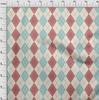 oneOone Cotton Flex Dark Rose Brown Fabric Argyle Quilting Supplies Print Sewing Fabric By The Yard 40 Inch