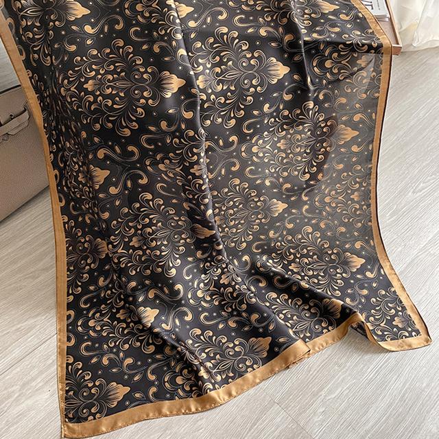 

Розкішний бренд осінь і зима для жінок, новий стиль, мода, відповідний колір, принт, шовковий шарф, жіноча популярна платок, пляжна шаль