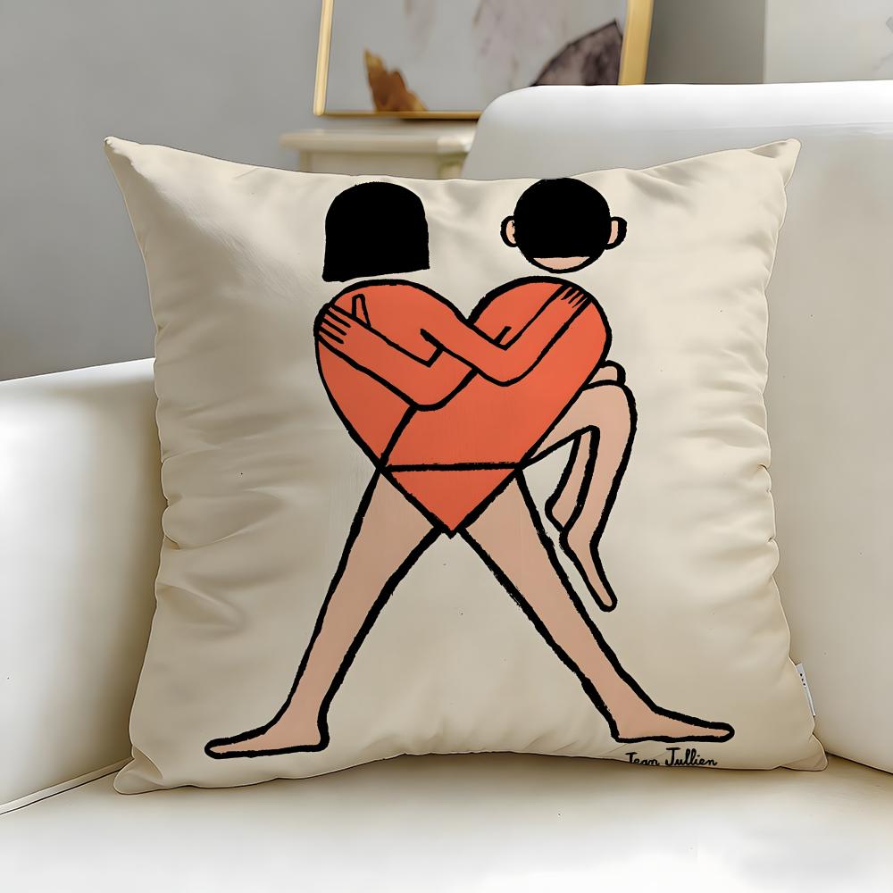 Klassische Künstlerin Jean-Jullien Kissenbezug Weich & Leicht zu Waschen – Vielseitig für Sofa, Bett, Reise und Büro