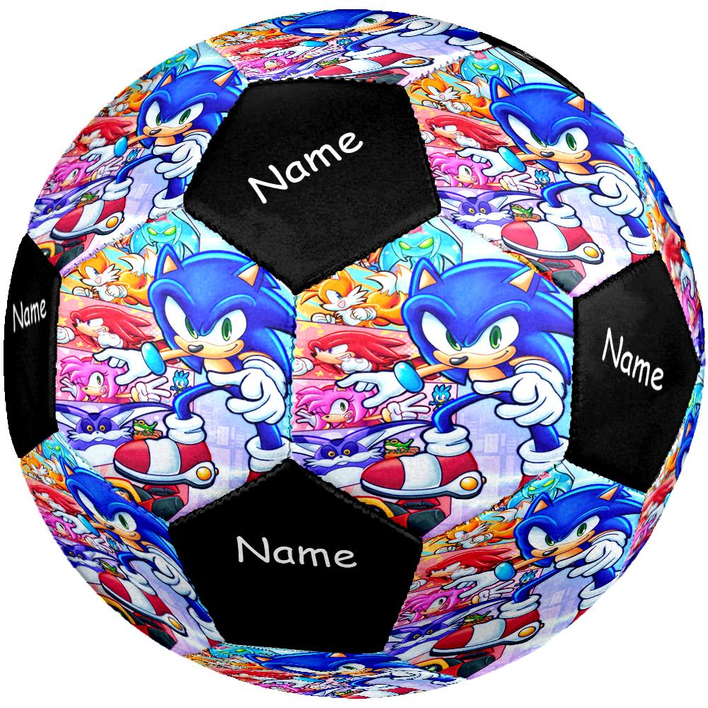 Custom Name Sonic Theme Size 5 Soccer Ball, Suitable for Both Indoor and Outdoor Matches, a Gift Suitable for Everyone.