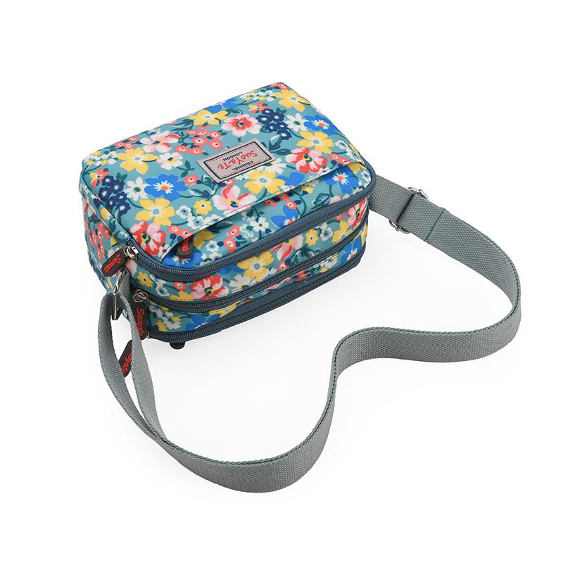 Nylon Shoulder Bags For Women Fashionable Small Square Bag Waterproof Capacity Mommy Bag Ladies Colorful Printed Crossbody Bag