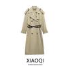 Western Style 2024 Autumn and Winter New Women Clothes Loose Lapel Long Sleeve Basic Mid-Length Trench Coat 0518253