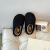 Children's Cotton Slippers Fleece Plush Shoes Girls Cotton Shoes New One-pedal Slippers Baby Classmate