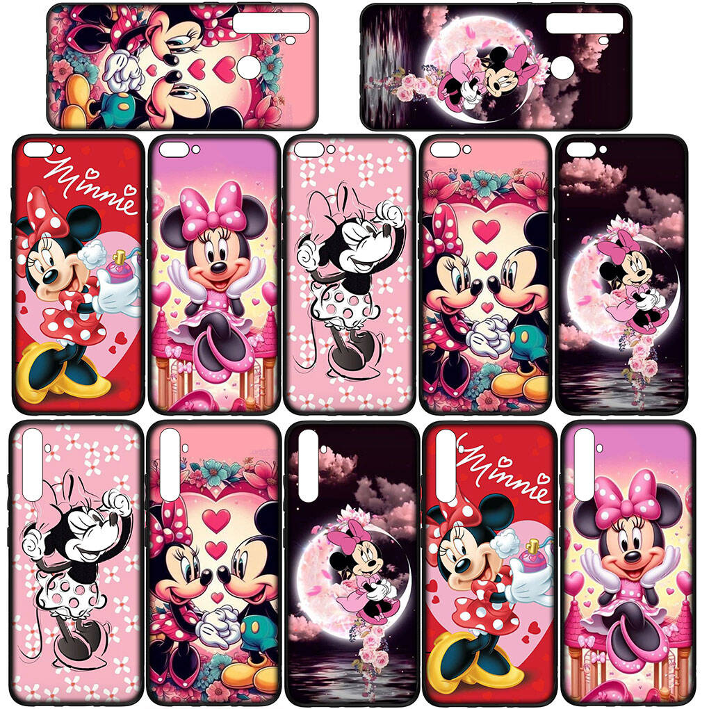 Cover for iPhone 17 16 15 Xiaomi Poco Redmi Note 14 13 12 11 Pro Max 9 16e Samsung Galaxy S25 S24 OPPO Huawei Mickey Pink Minnie Cute Mouse Phone Case