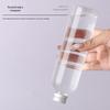 Transparente PET-Flasche mit Aluminiumkappe zur Flüssigkeitsabgabe, 10-100 ml, mit versiegeltem Deckel für Lotionen