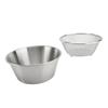 304 Stainless Steel Berry Baskets 16cm/6.3in with Bottom Bracket Colander Mixing Bowl Easy to Clean Portable Strainer Bowl Set