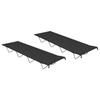 Day and Night - Day and Night Camping Beds 2 Pcs Oxford Fabric and Black Steel 180x60x19 Cm