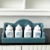 Dollhouse Kitchen Seasoning Green Storage Rack Mini Spice Bottle Seasoning Rack Dollhouse Kitchen Furniture Toys Accessories