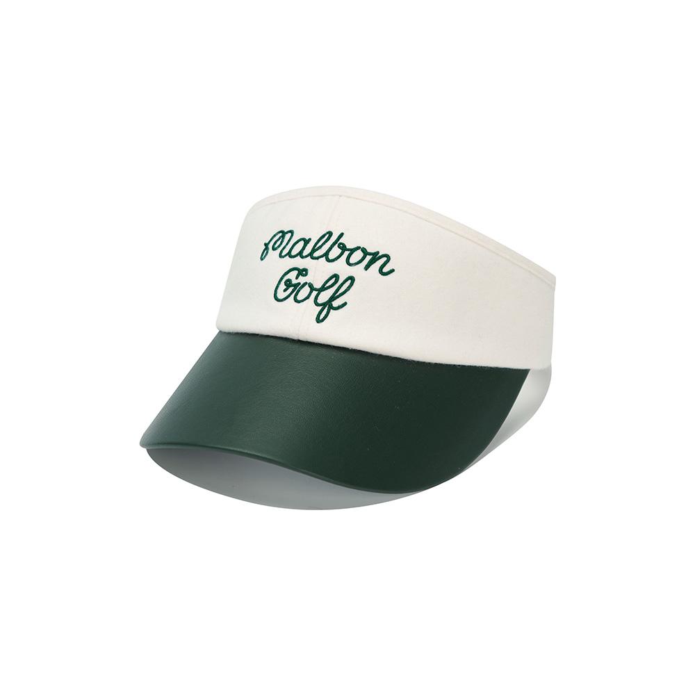 MALBON GOLF Women'S Color Block Visor Green (Woman)