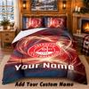 Aberdeen FC Pattern Bedding 3Pcs Set Custom Name, Bed Sheet And Pillowcases For Home Bedroom