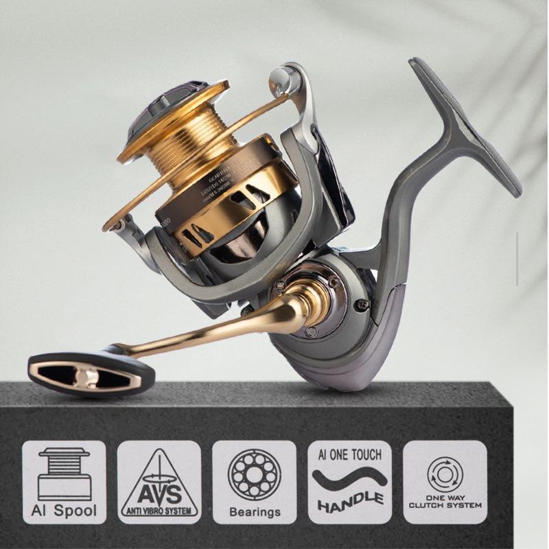 Mavllos AGR Boat Spinning Fishing Reel Speed Ratio 5.1-5.5:1 Strong Braking Force 15kg Super Smooth Long-cast Fishing Reel Fishing Reel