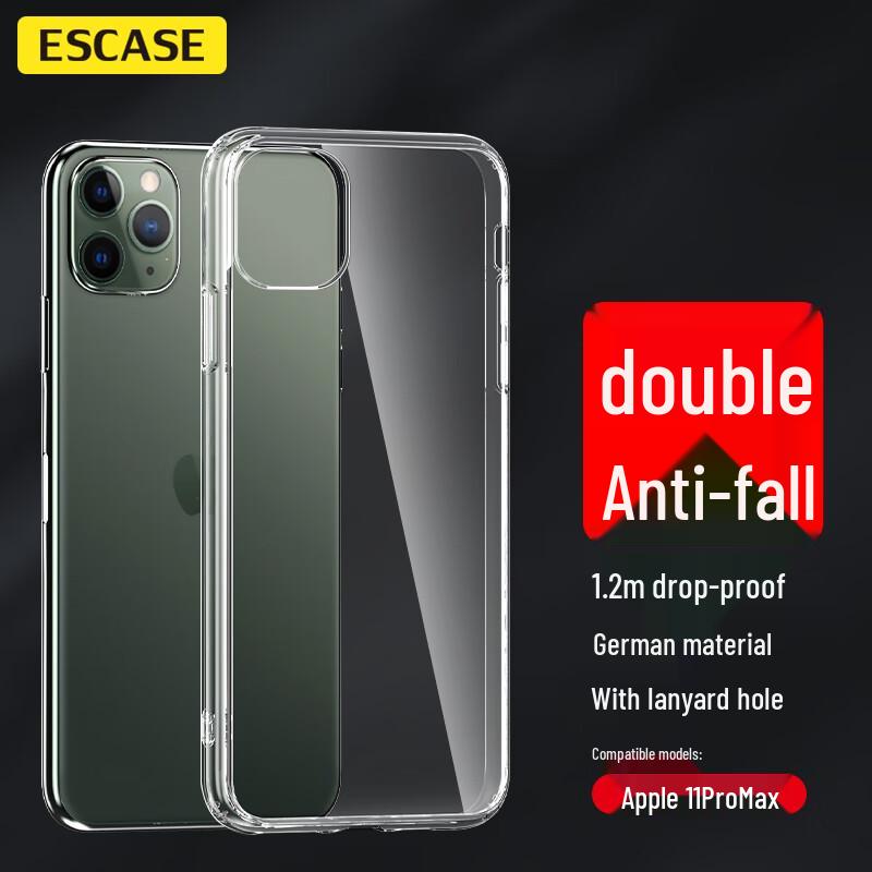 ESCASE Crystal Clear Anti-Yellowing iPhone Case