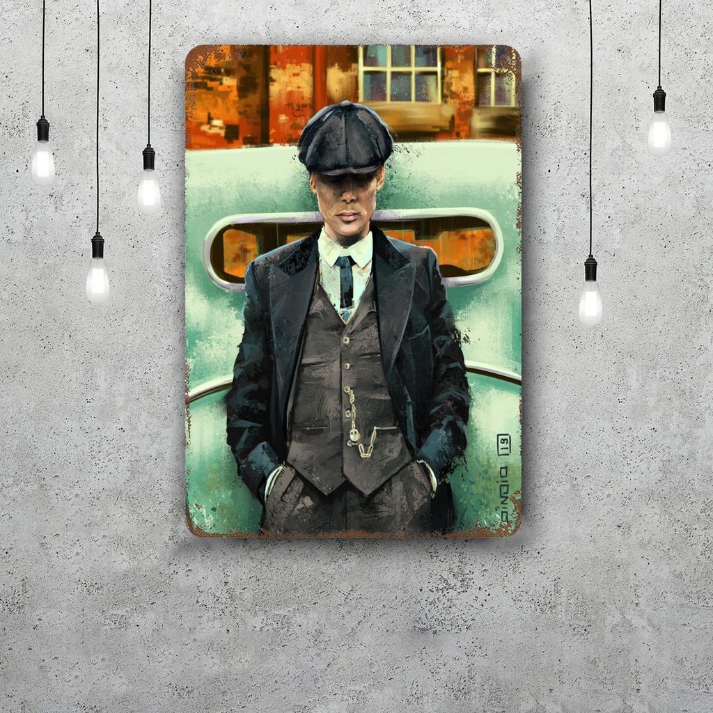 Thomas Shelby Decor Poster Vintage Tin Sign Metal Sign Decorative Plaque for Pub Bar Man Cave Club Wall Decoration