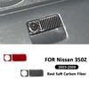 Carbon Fiber Car Rear Storage Box Switch Trim Panel Key Lock Frame Decorative Sticker For Nissan 350Z 2003-2009 Auto Accessories