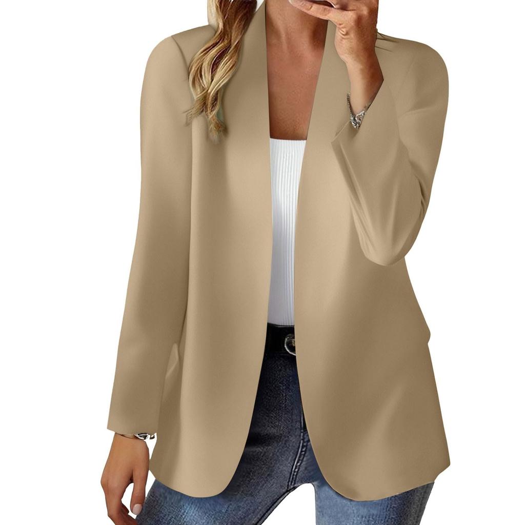 Women's  Fashion  Long Sleeve Open Front  Business Casual Cardigan, Fashion Jacket,