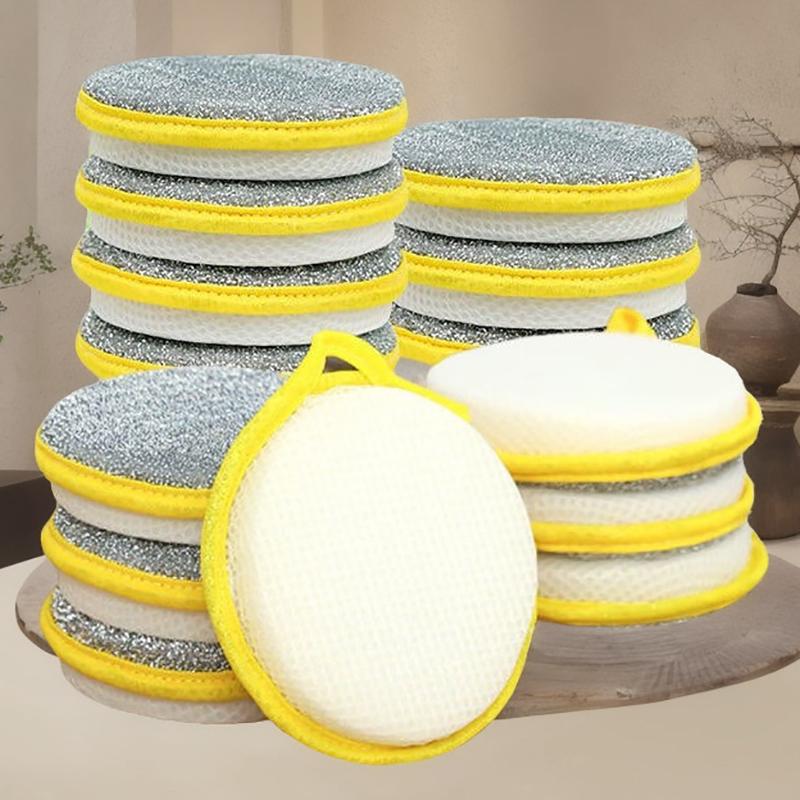 Double Side Sponge To Wash Dishes Useful Things for Kitchen Clean Tools Reusable Washable Sponges