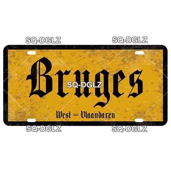 SQ-DGLZ Paris Bangde Road 15x30cm Plate Warning Tin Sign State Wall Decoration Metal Sign Home Decor Painting Plaques Art Poster