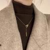 New Autumn and Winter Niche Necklace Versatile Simple Sweater Chain Men and Women Trendy Cool Wind Fringed Accessories