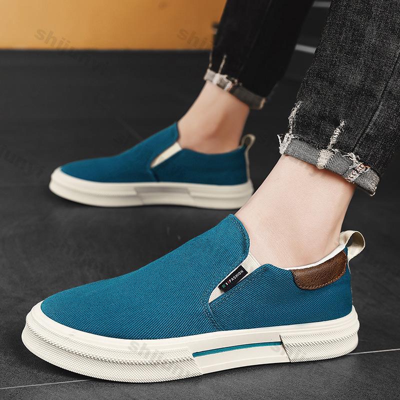 Fashion 2025 Summer New Mesh Breathable Fashion Trend Casual Canvas Single Shoes for Men  Comfortable Versatile Low Top Slip on Sneakers