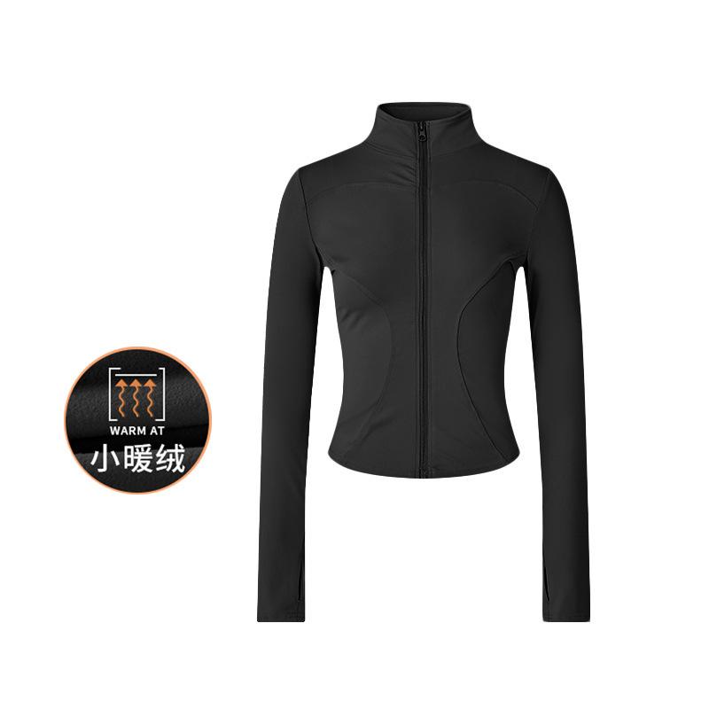 Pilates Yoga Jacket Women s Spring Fleece Thickened Warm Fitness Wear Casual Skinny Running Sports Top S