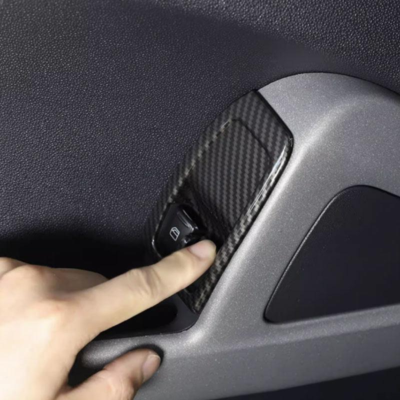 Car 2pcs For Mercedes Benz Smart 451 Fortwo 2010-2015 Glass Lift Button Cover Trim Decorative Sticker Car Accessories ABS