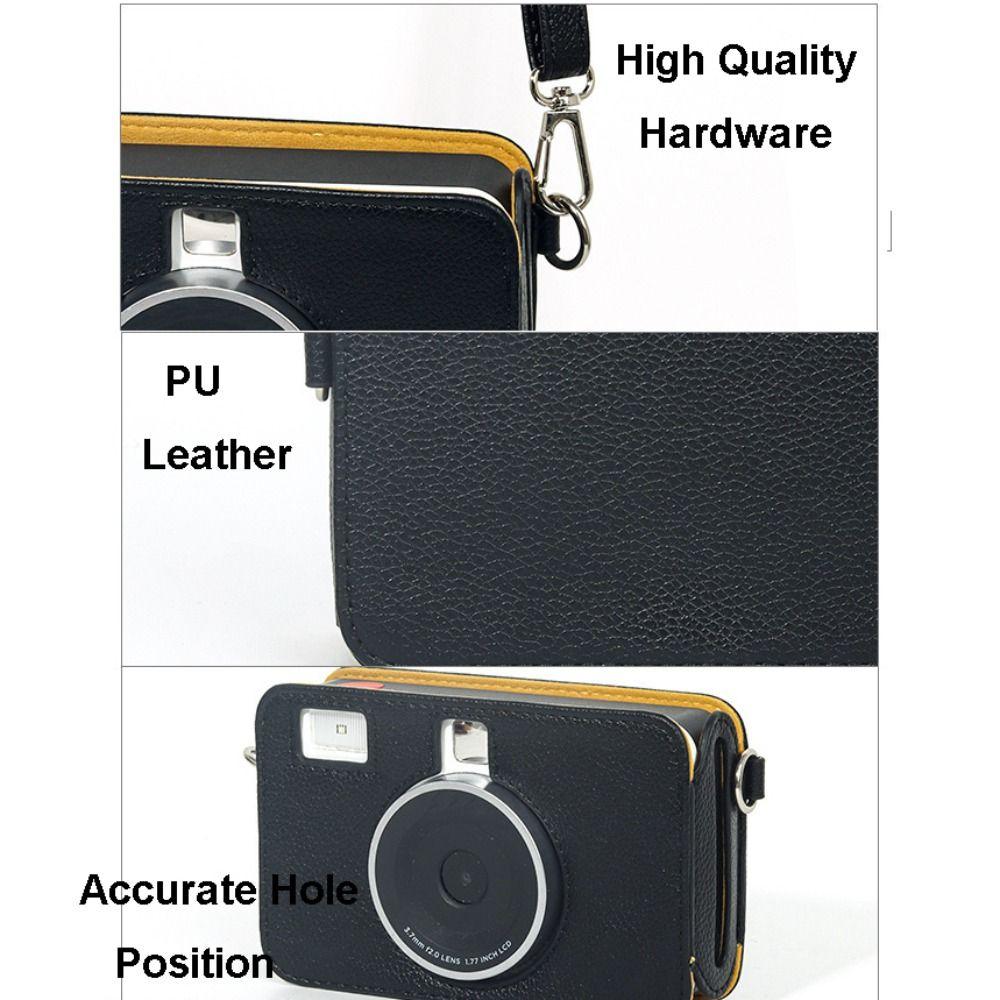 Anti Scratch Protective Cover PU Leather Storage Bag for Kodak Mini Shot 2 Retro C210R Travel
