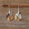 Luxury new ethnic style natural emperor stone water drop earrings light luxury European and American jewelry earrings