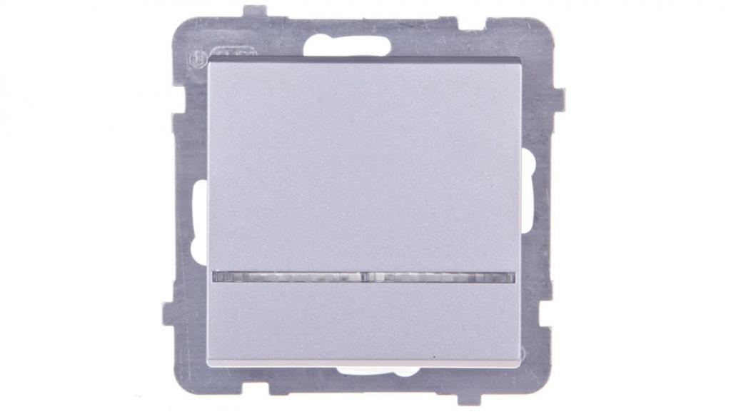 Sonata Single Switch With Illuminated Matt Silver Łp-1Rs//38
