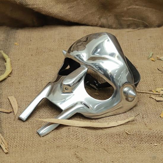 MF DOOM Mask Gladiator Helmet Face  Metal Finish Hip-Hop Cosplay Collectible