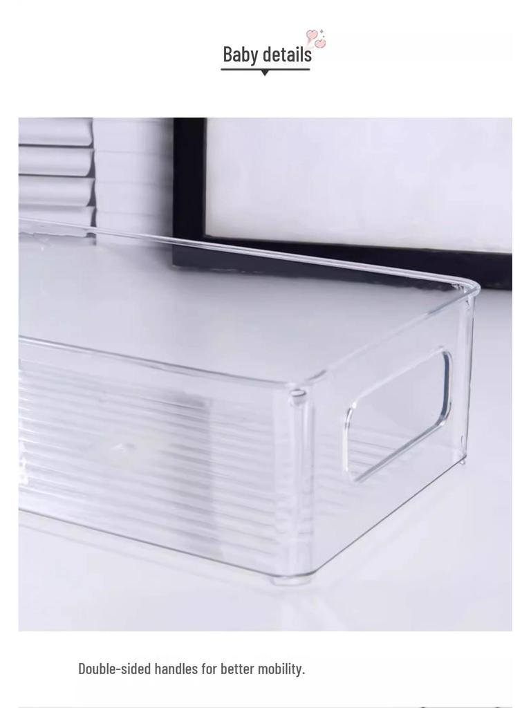 Acrylic Desktop Storage Box: Transparent Organizer for Cosmetics, Masks, Snacks, and Sundries. Perfect for Dorm Rooms.