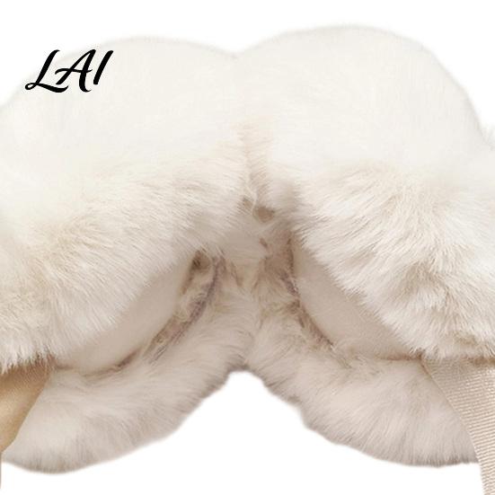 Cozy Winter Gear for Ears Women's Ear Muffs Soft Faux Rabbit Fur Warmers Adjustable Fuzzy Muffs Cycling Sports Commuting Plush Fluffy Cold