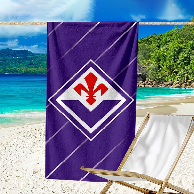 Fiorentina Football Club Beach Towel - Soft, Absorbent Microfiber, Lightweight, Ideal for The Beach, Parties, Travel, Camping fan gifts