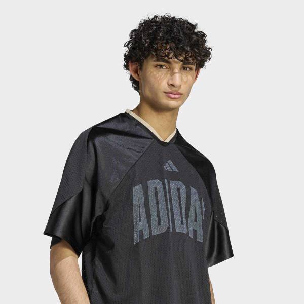 Adidas Camiseta de Malha Oversized com Estampa de Estádio