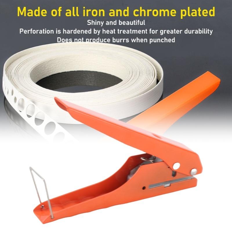 Single Hole Punch Heavy Duty Handheld Edge Banding Punching Pliers Tool For PVC Cards 10mm Flat Oblique Opening