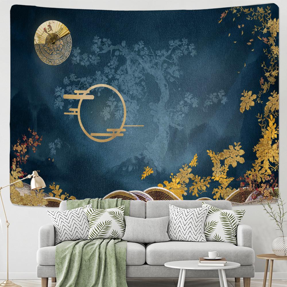 Landscape Painting Art Wall Hanging Beautiful Bohemian Tapestry Sheet Beach Towel Bedroom Room Aesthetic Decoration Home Decor
