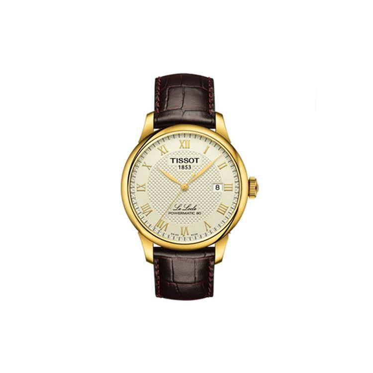 Tissot Men's Gold/Black Le Locle Automatic Mechanical Movet Roman Numerals Date Display Watch Watches Steel T006.407.36.263.00