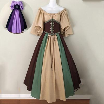 Gonna Sottile Manica Svasata Monospalla Abito Donna Vintage Swing Gonna Gotica Cosplay